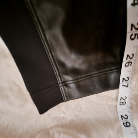 ATHLETA Delancey ShineTight Leggings Faux Leather Front, Zip Pockets Sz Small - Picture 11 of 11